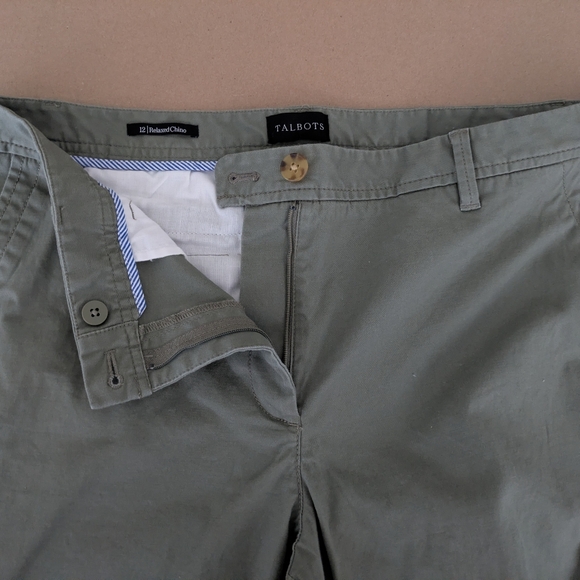 Talbots Relaxed Chino Army Green Pants - Picture 5 of 5